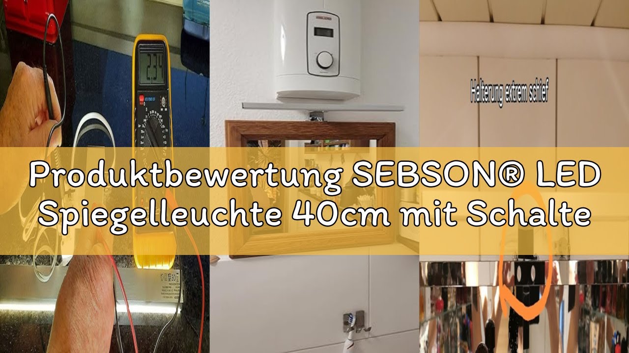 Produktbewertung SEBSON&reg; LED Spiegelleuchte 40cm mit Schalter - Bad IP44 neutralwei&szlig; 4000K 8W 800lm