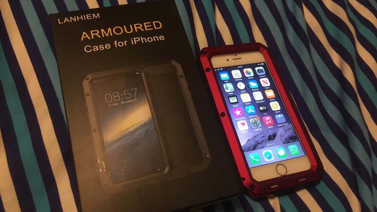 Lanhiem iPhone Heavy Duty Shockproof Tough Armour Metal Case -  Unboxing and Review