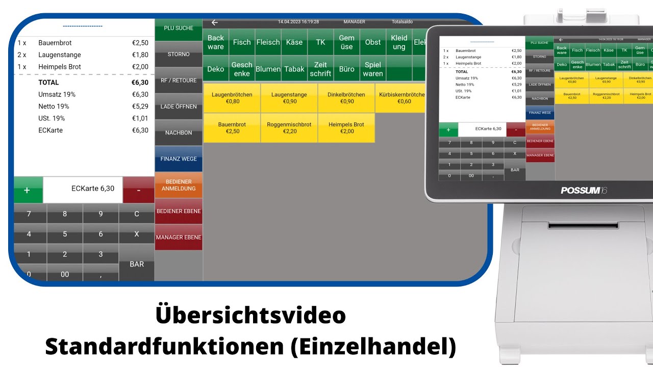 Kassensoftware Übersicht (Einzelhandel) - POSSUM Kassensysteme (2023)