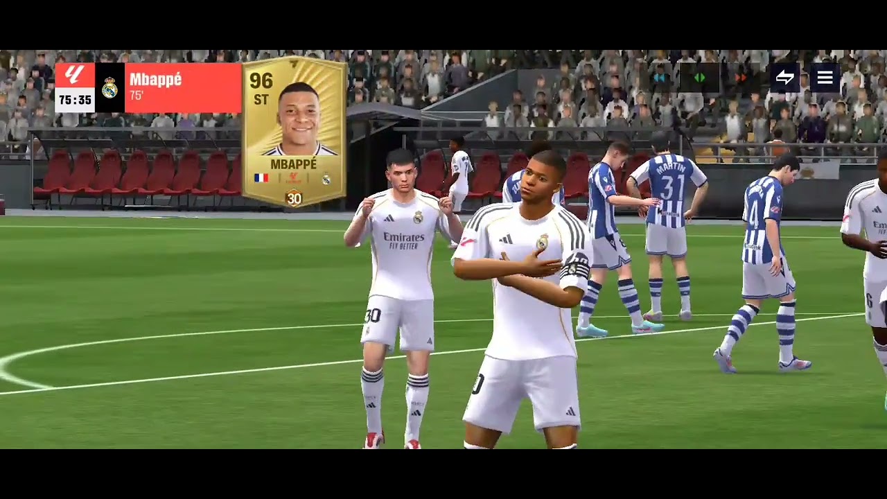 Ea sports Fc 26 la liga gameplay Real Madrid vs Real Sociedad #fc26 #eafc26 #fifamobile #fcmobile 