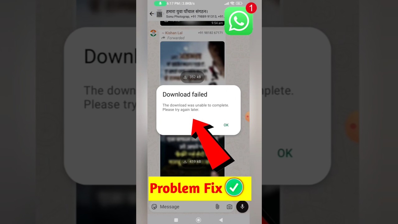 How to fix whatsapp download failed problem | whatsapp status download failed #whatsapp #shorts
