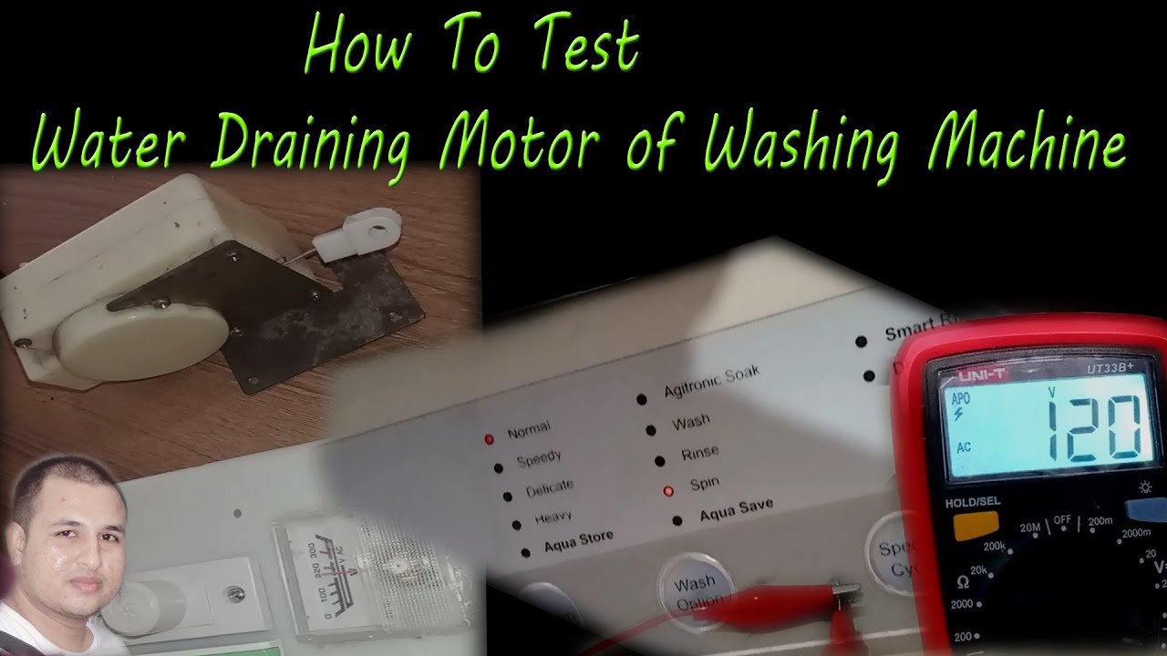 how to test water drain motor of washing machine
