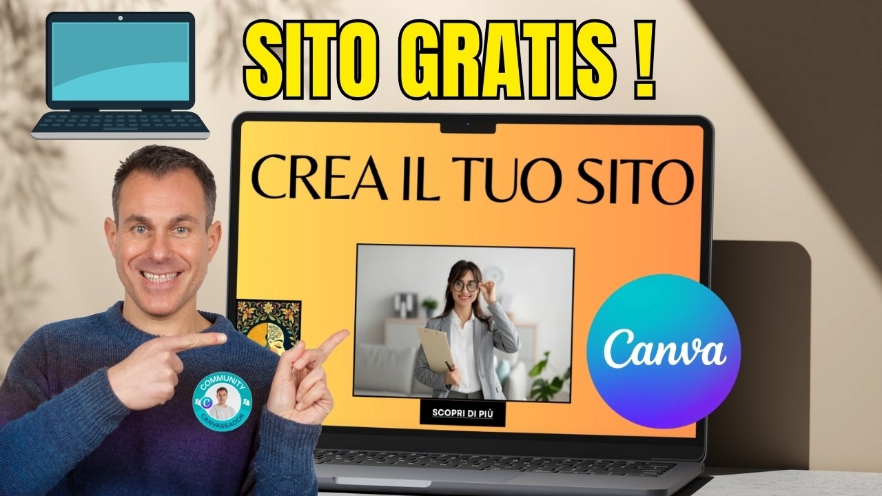 Crea il tuo sito in 5 minuti GRATIS con Canva!