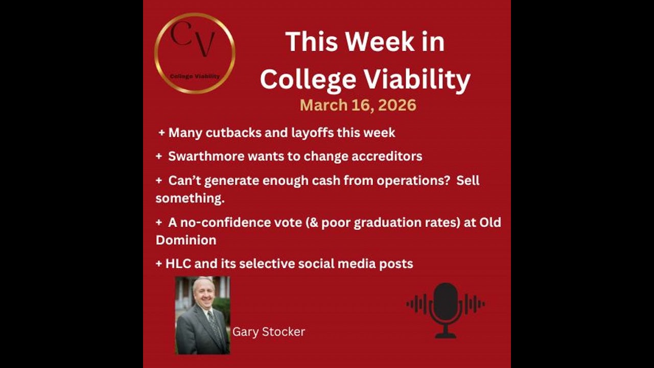 This Week In College Viability (TWICV) for March 16, 2026