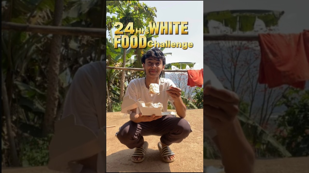 24hours white food🍲 challenge 😱❤️#shorts #bimalvlogs #youtubeshorts #nepaliminivlog #goviral