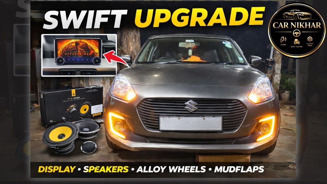 Maruti Swift Full Modification 🔥 Android 4GB/32GB | JL Audio C1 | DRL Fog Lights | Door Damping