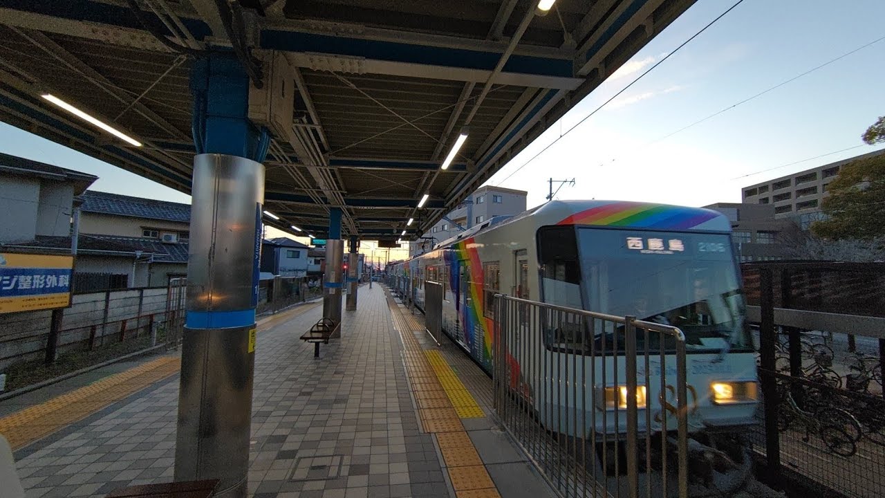 今年最初の車窓展望  （元BASARAラッピングの80周年記念ラッピング）浜北駅ー遠州岩水寺駅（西鹿島駅行）