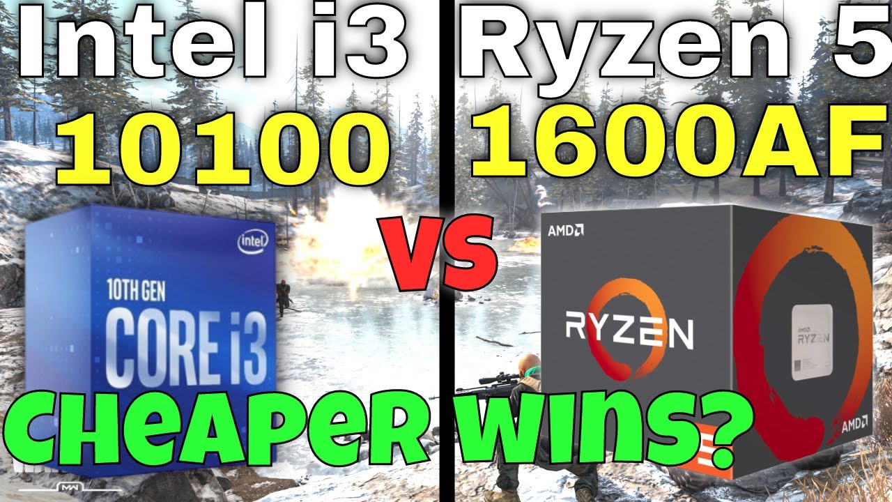 🤔Intel i3 10100 vs Ryzen 5 1600 af Gaming Benchmarks Comparison in 8 games