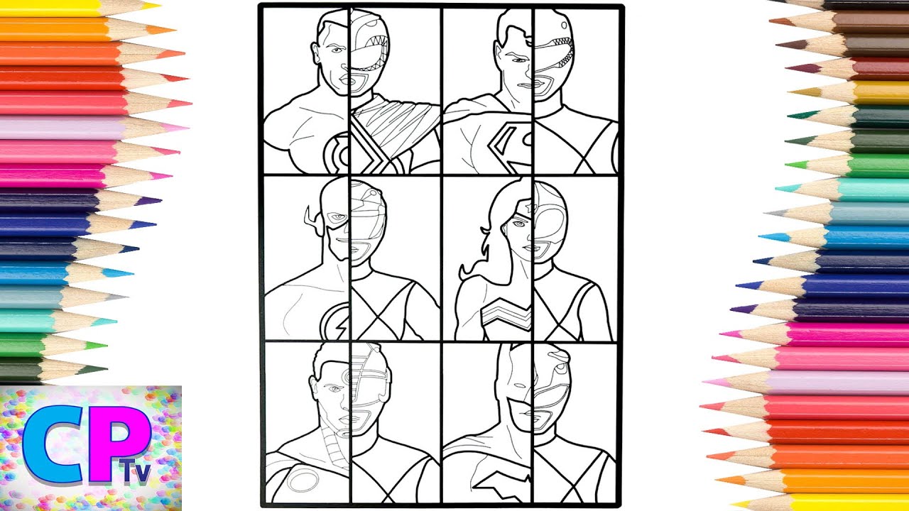 Justice League vs Power Rangers Coloring Pages/Superheroes Coloring/Jim Yosef/Moonlight/NCS Release
