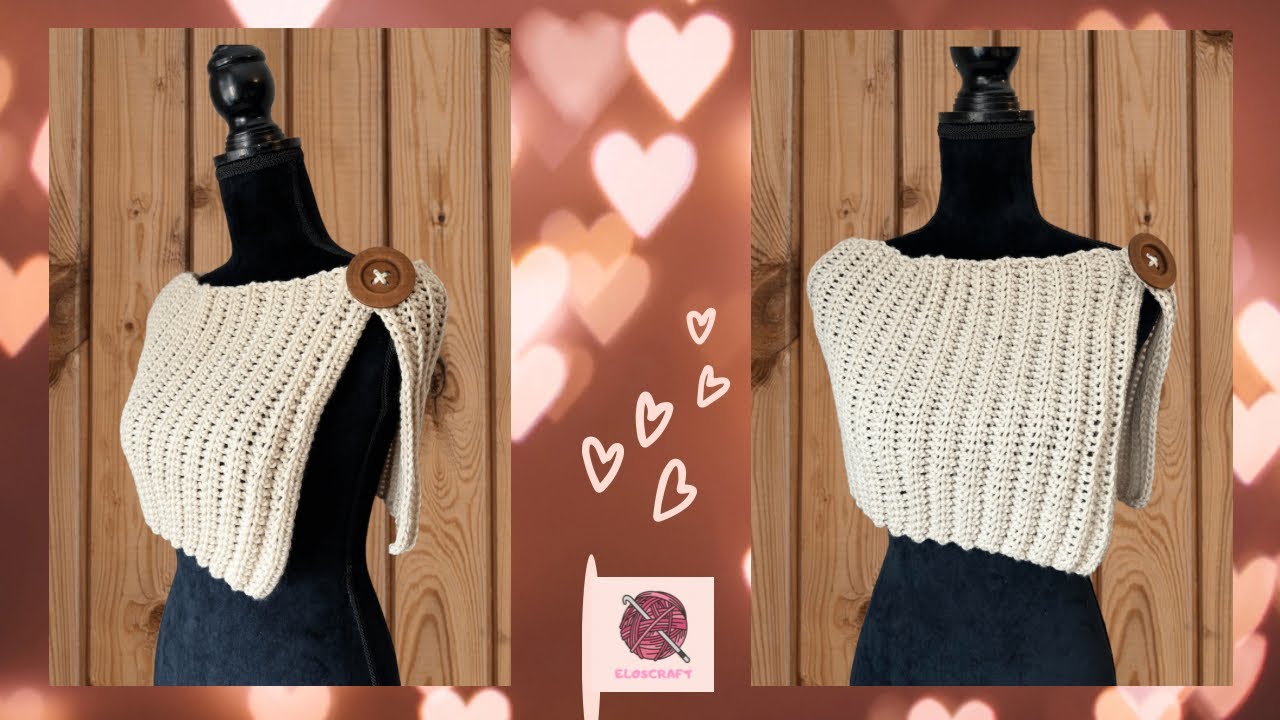 UNA SOLA PIEZA Y EN UNA TARDE CAPA BONITA Y FÁCIL A CROCHET#crochetparaprincipiantes
