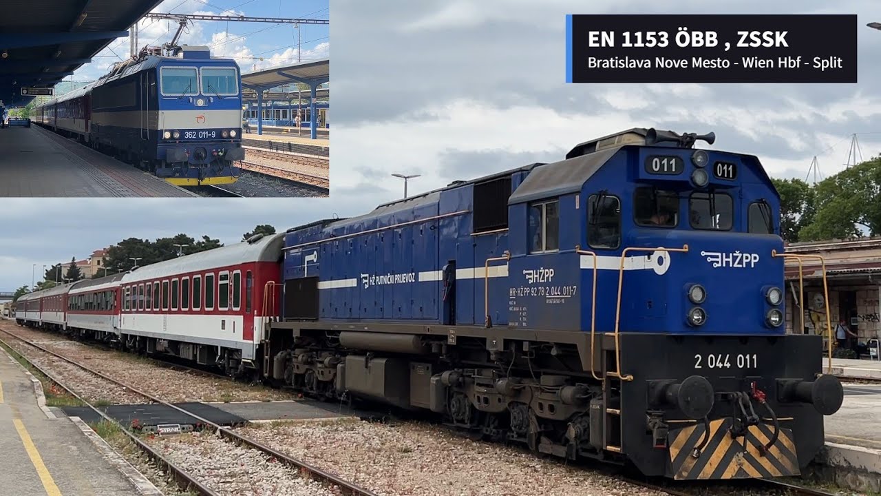 Vlak ZSSK Zug ÖBB EN 1153 Bratislava - Wien Hbf - Split Pociągiem z  Krakowa do Chorwacji za 35€
