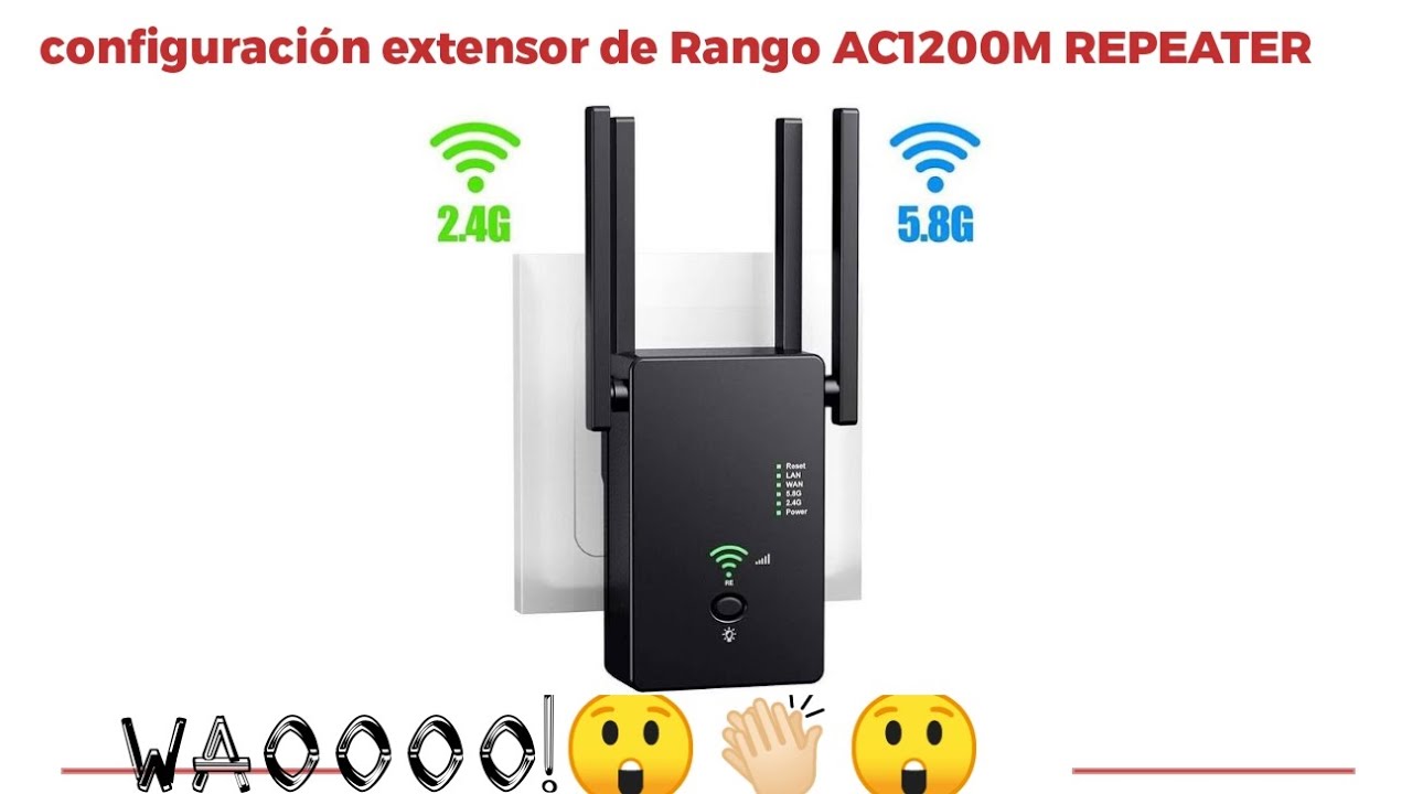 configuración inicial extensor de Rango wifi chino , marca AC1200M REPEATER