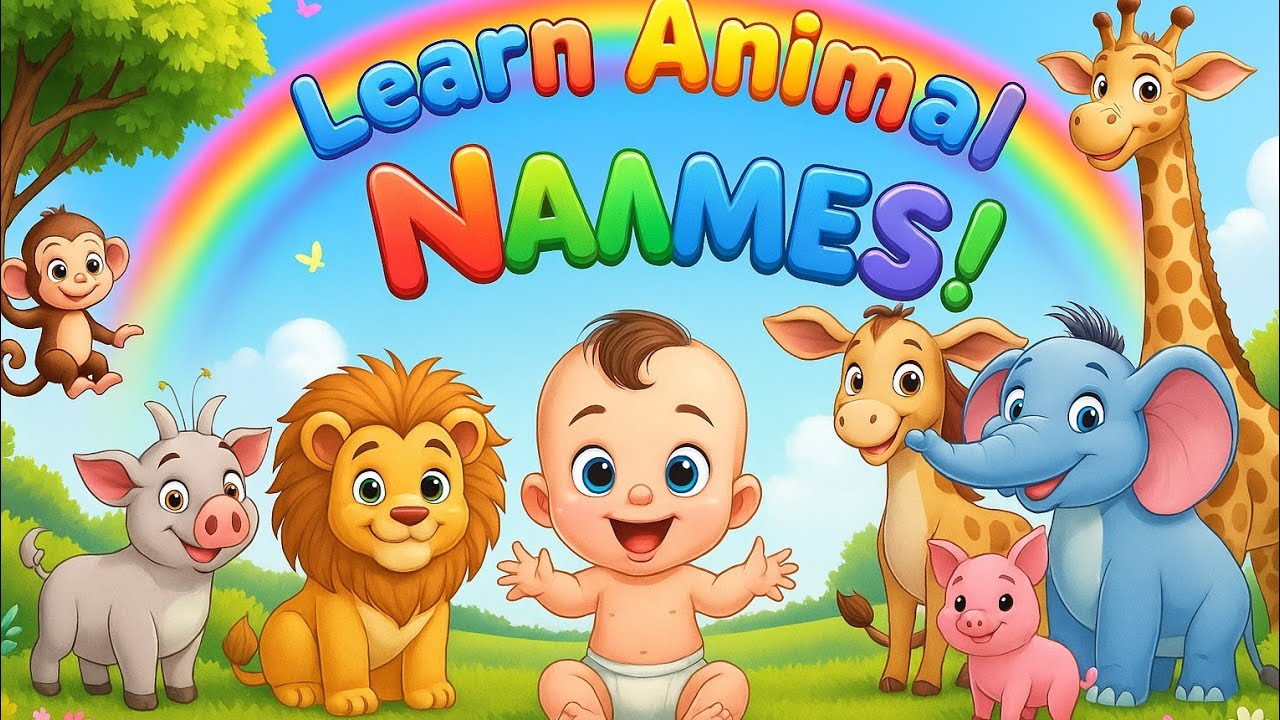 Animal Sounds For Babies | Animal Names and Sounds 