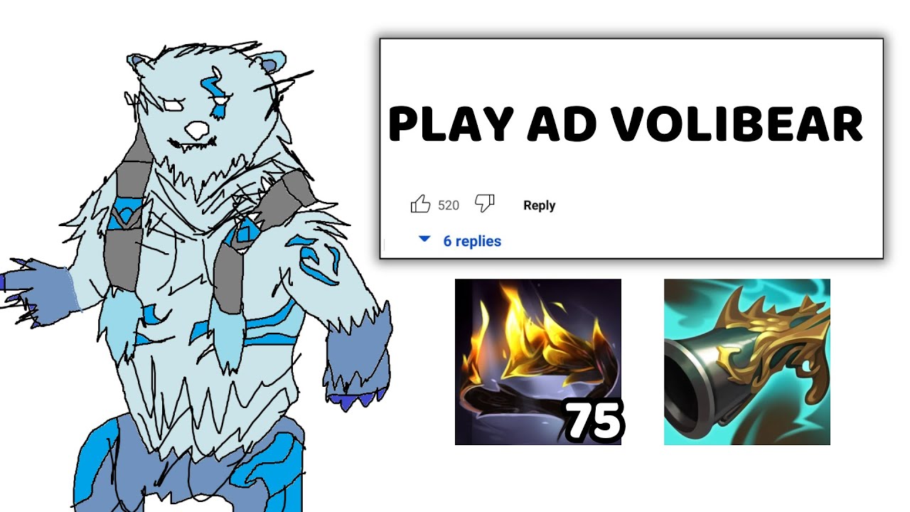 LETHALITY VOLIBEAR HAS A 250% AD RATIO ULT TO FLATTEN ONE SHOT STRATEGY
