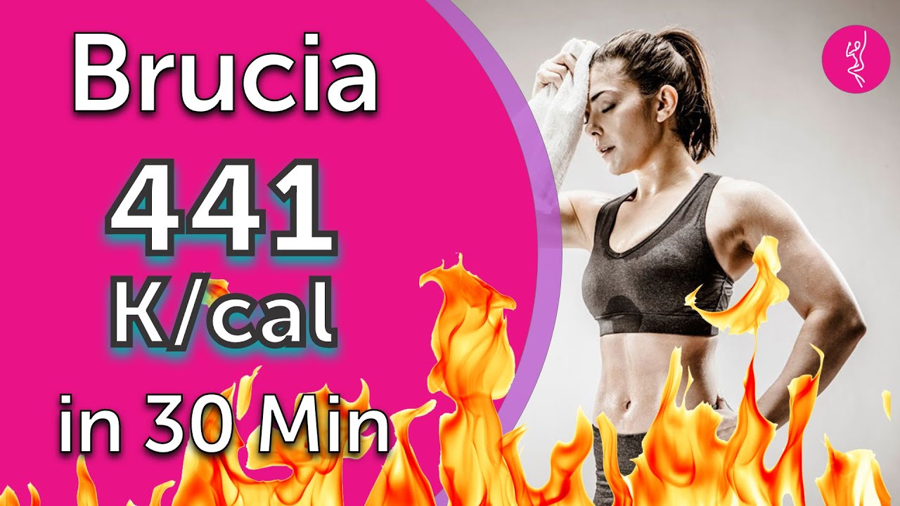 Allenamento cardio a casa brucia calorie: 441 k/cal in 30 minuti
