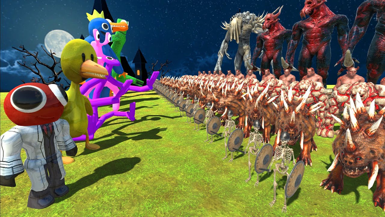 Rebellious Infernals | All Rainbow Friends Attack - Animal Revolt Battle Simulator