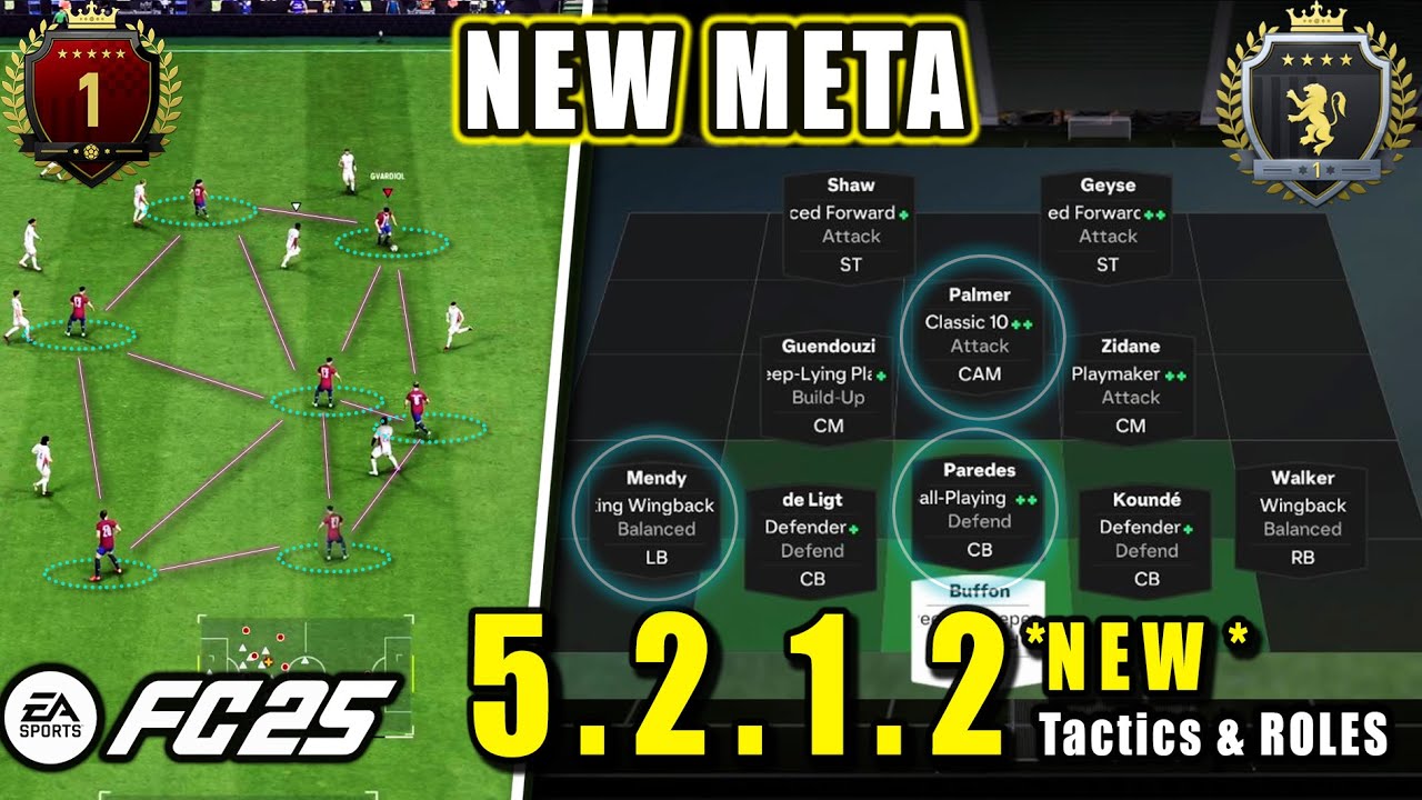 *POST PATCH* 5-2-1-2 BEST META Custom Tactics for TIKI-TAKA | EAFC 25