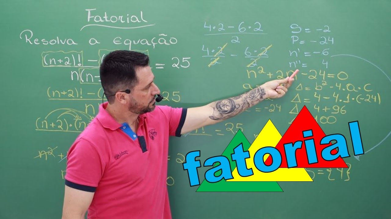 Fatorial. Como resolver equação fatorial com fração. Aula 8 @SoNumeros