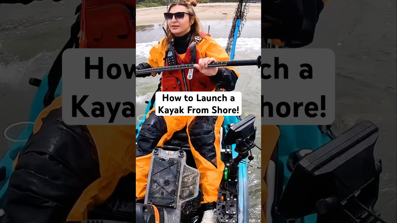 No pier? No problem! How to launch your kayak from shore at a beach. #kayaking #KayakingTips