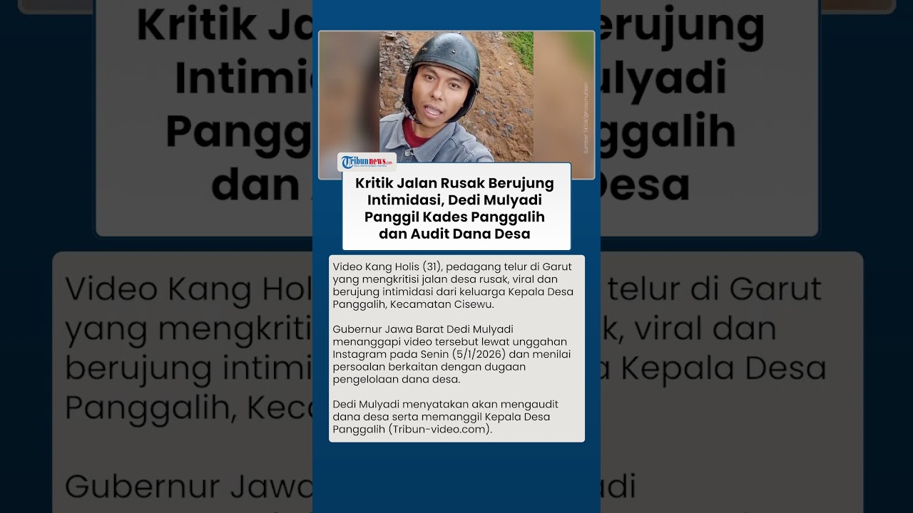 Kritik Jalan Rusak Berujung Intimidasi, Dedi Mulyadi Panggil Kades Panggalih dan Audit Dana Desa