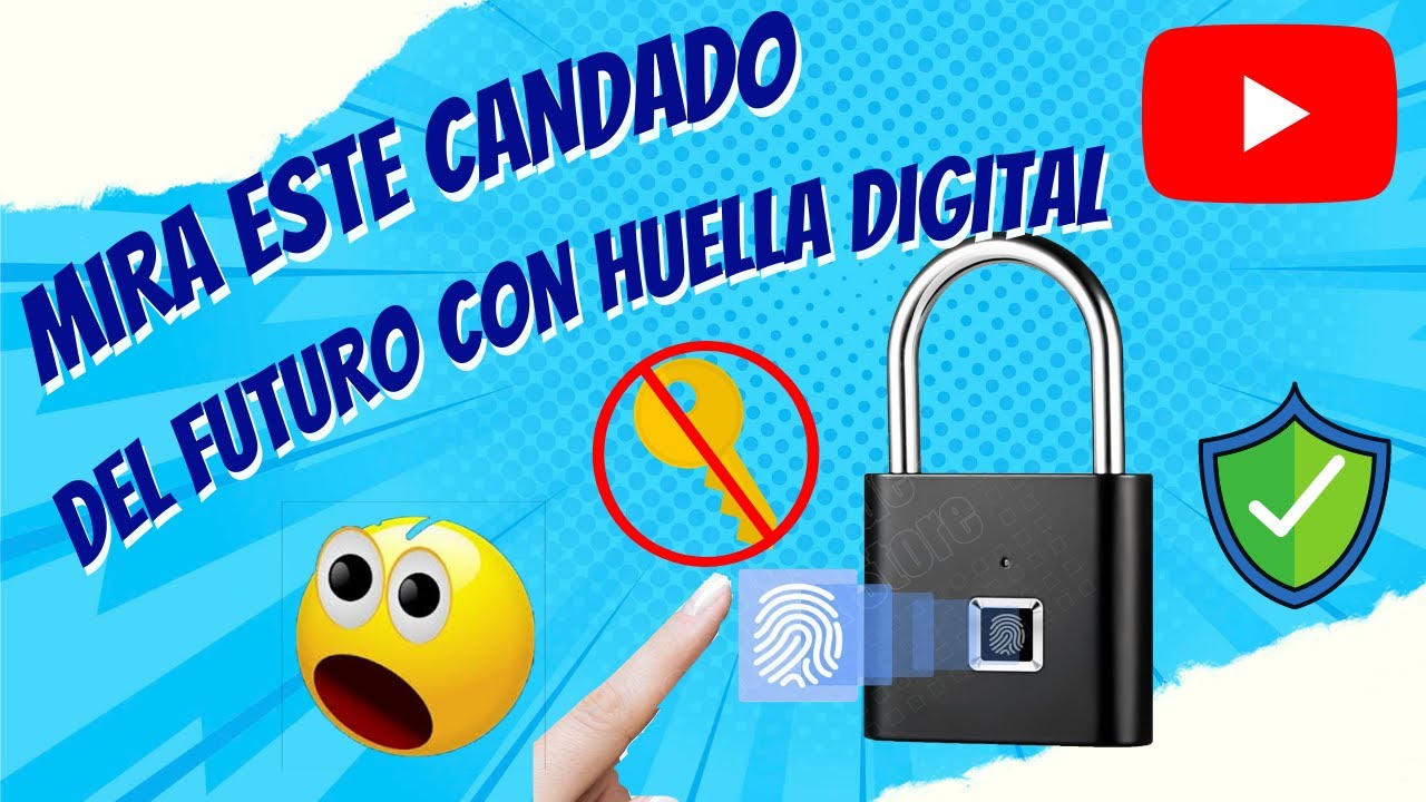 Candado inteligente sin llave con huella digital ✅
