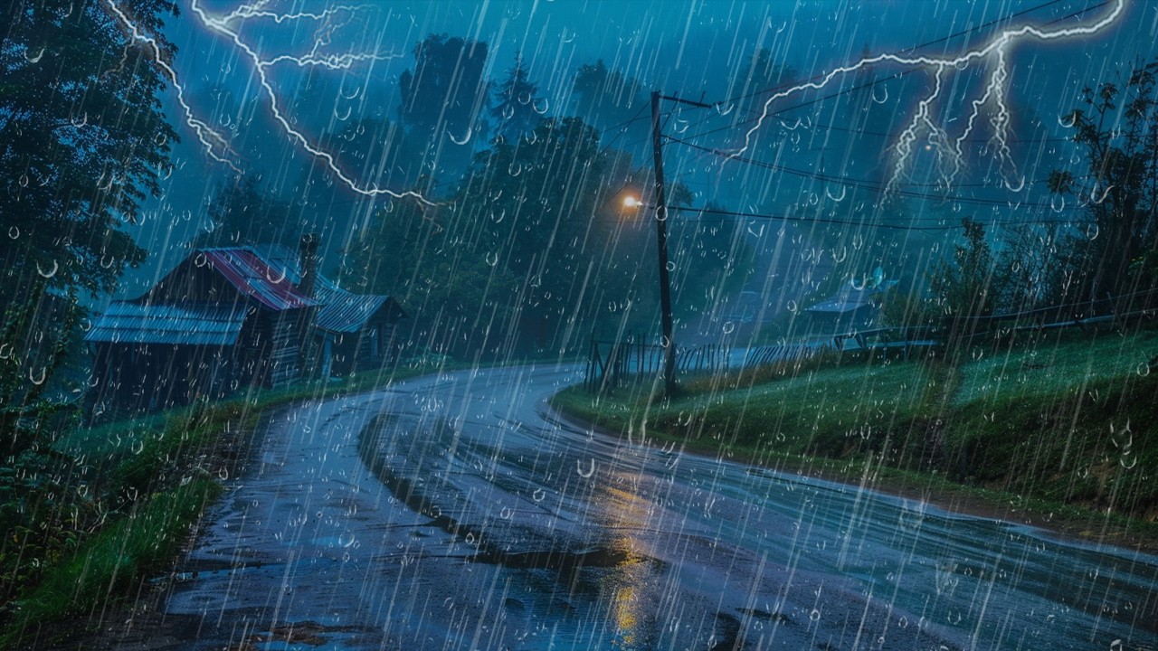 Sonido de Lluvia Relajante para Dormir - Lluvia y Truenos en Techo, Rain sound for sleeping 263