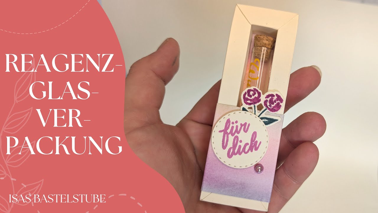 Verpackung für Geldgeschenk oder Gewürze im Reagenzglas / Stampin´ UP!