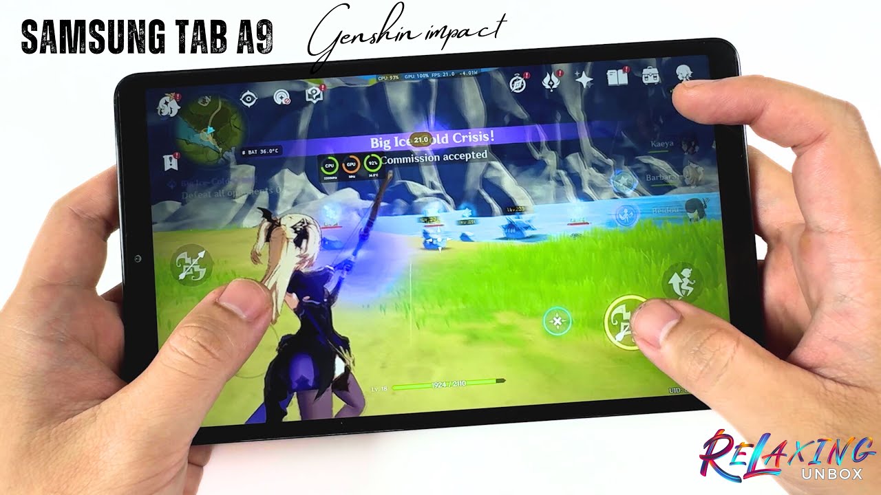 Samsung Tab A9 Genshin Impact Battery Draint test 2024