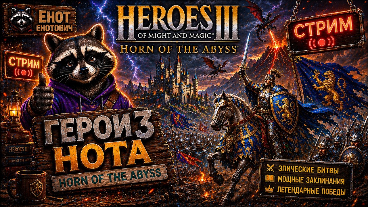 Герои 3 HOTA HORN OF THE ABYSS #12 Стрим