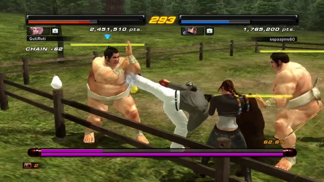 Tekken 6 Scenario Campaign [Co-op] Stage 2 (Medium) - with GutiRuti