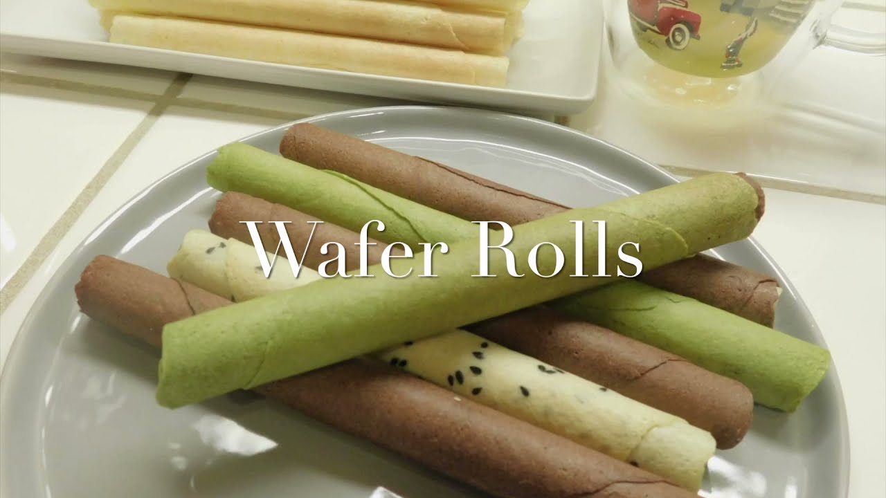 Homemade Wafer Rolls Recipe [自家製牛油蛋捲]