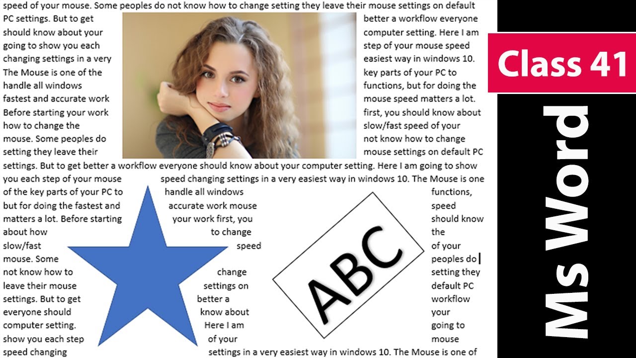 How to Wrap Text in Microsoft Word - Class 41