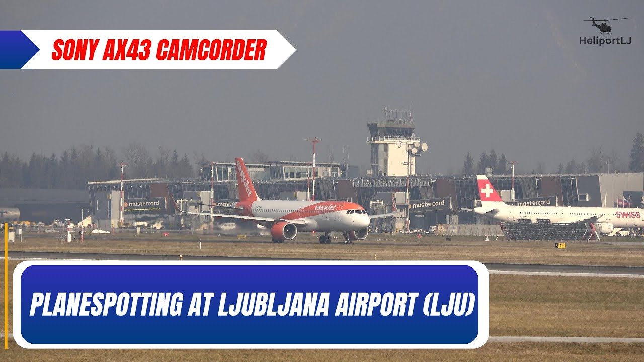 Planespotting with Sony AX43 at Ljubljana, Slovenia