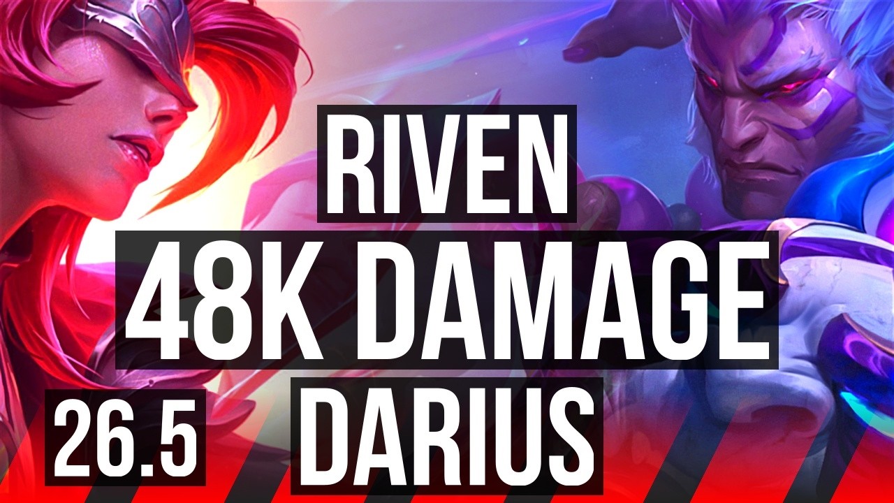 RIVEN vs DARIUS (TOP) | 7k gold comeback, 48K damage, Good KDA: 19/2/6 | EUW Master | 26.5