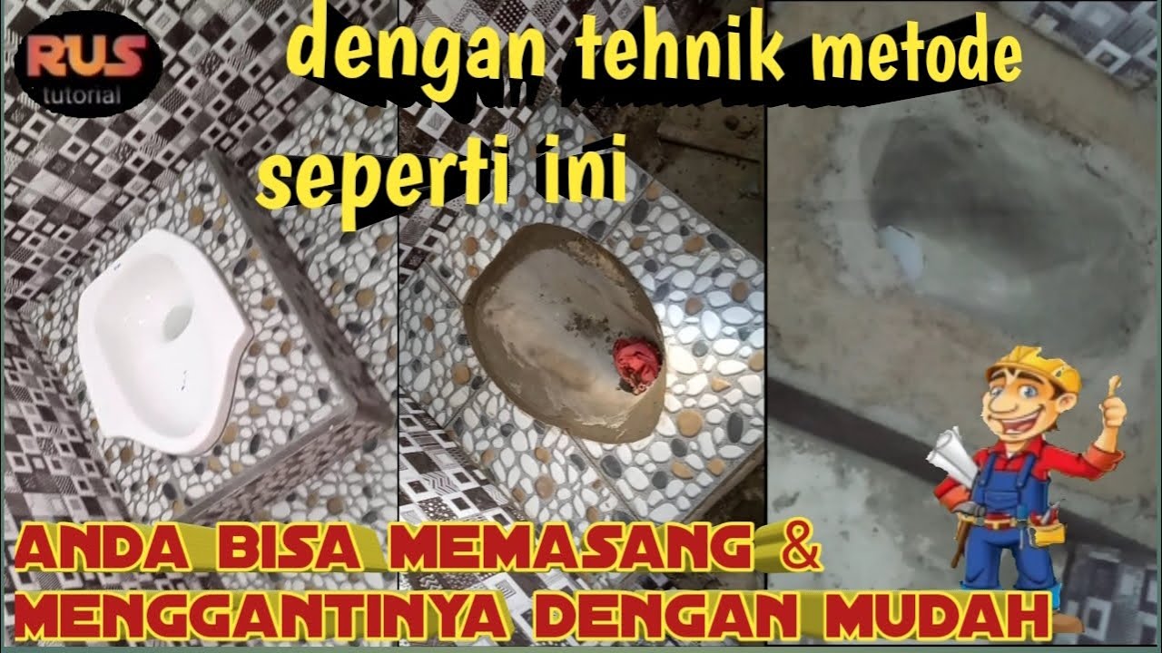 cara memasang kloset jongkok yang rapih||Rus tutoral