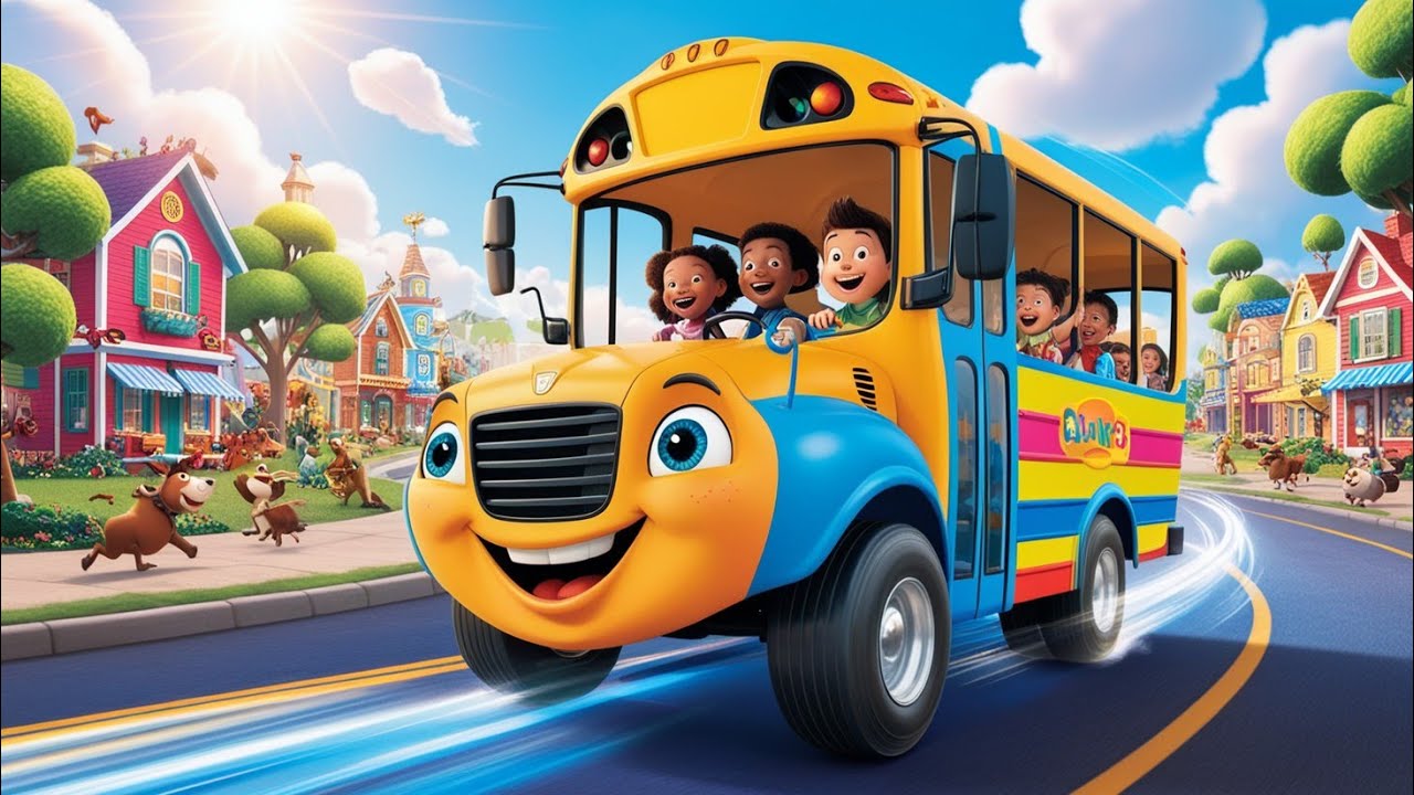 The Wheels on the Bus | Classic Nursery Rhyme for Kids | Fun Sing-Along & Learning