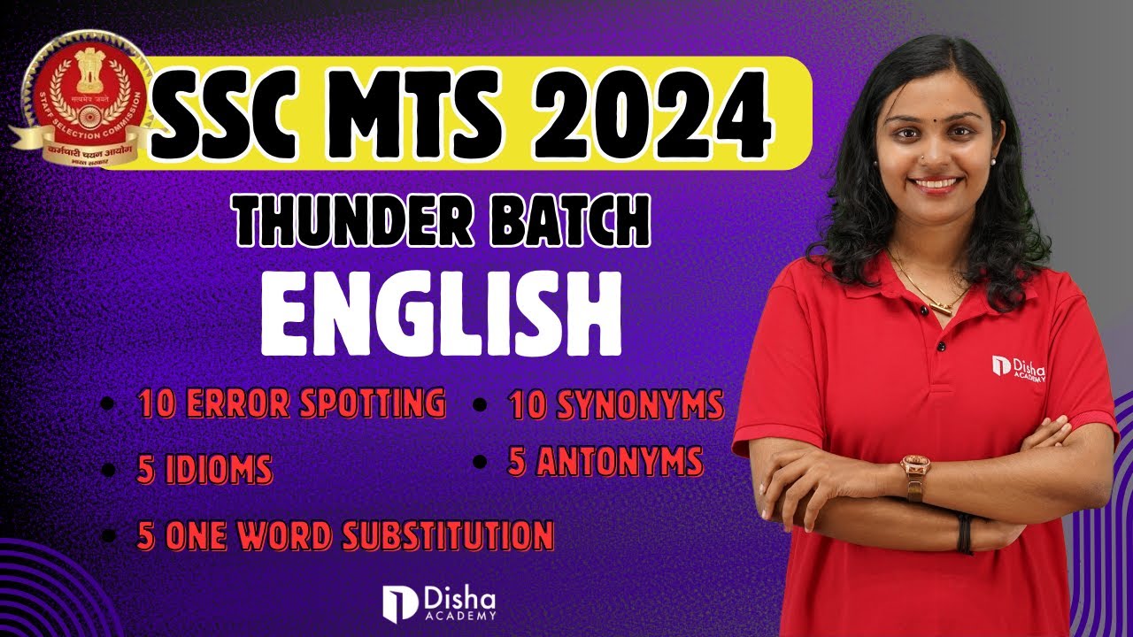 SSC MTS 2024 ENGLISH / Special Session Class in Malayalam 