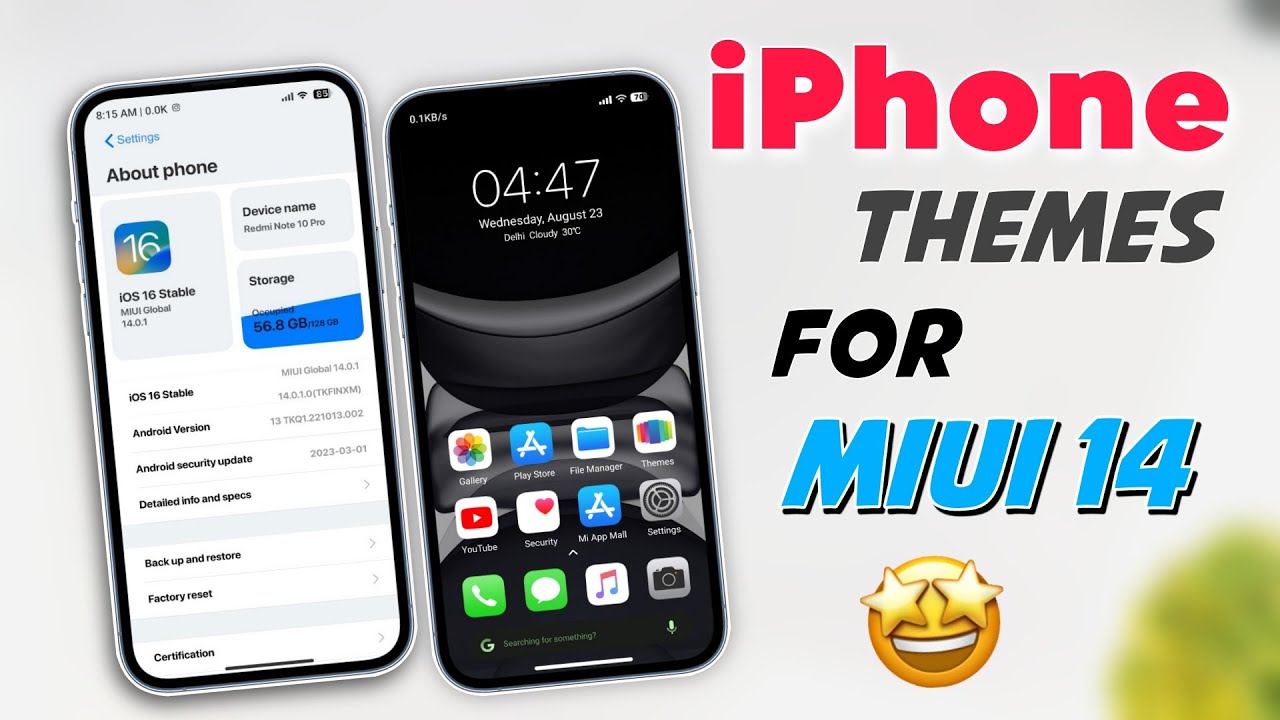 iPhone Theme in miui 14 - iPhone Theme for Xiaomi Devices 🔥 Miui to iOS Themes @VikasPalYT