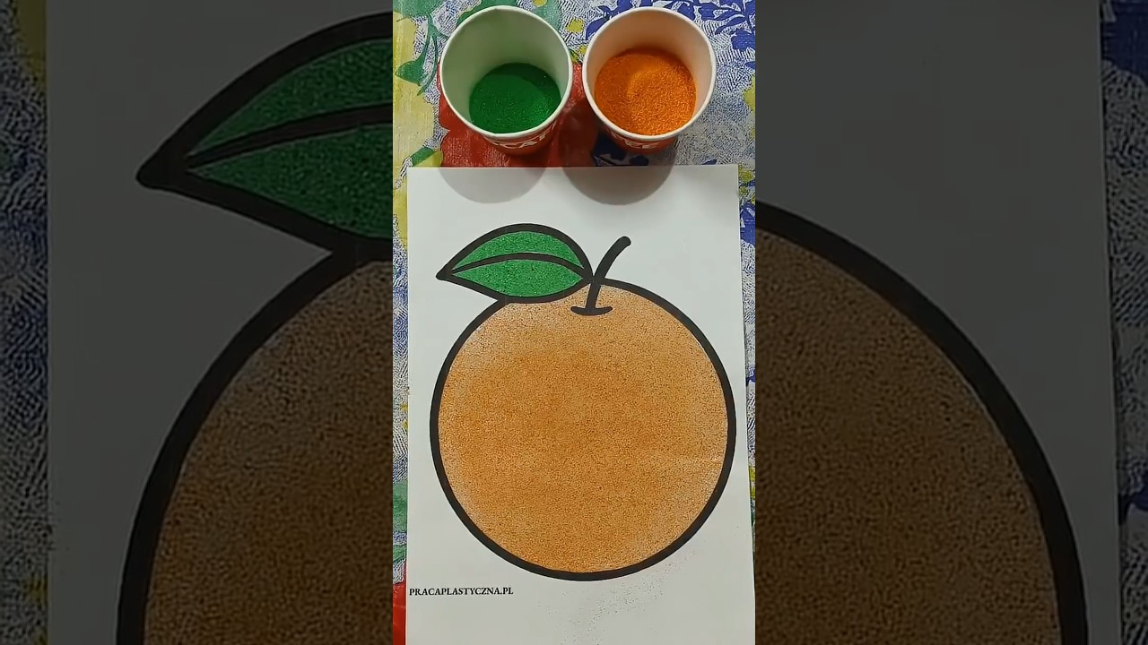 🍊 Relaxing Orange Sand Art | Perfect Creative Moment#shorts