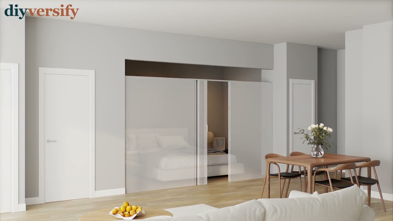 Mounted Straight Temporary Partition Wall w/ Door - Assembly Video