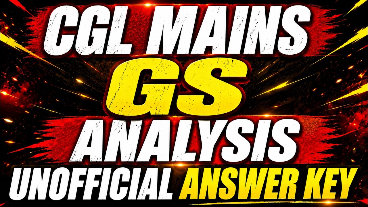 CGL Mains GS Paper Analysis | Unofficial Answer Key | Expected Cut Off & Complete Exam Review 2026