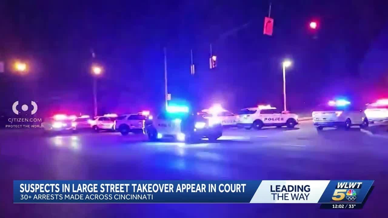 Suspects in attempted street takeover appear in court