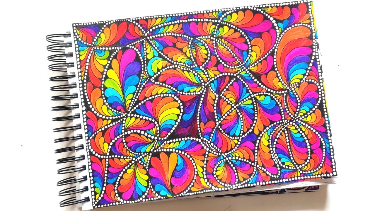 Colorful zentangle patterns || Zentangle art || Zentangle || Doodle art || Zendoodle