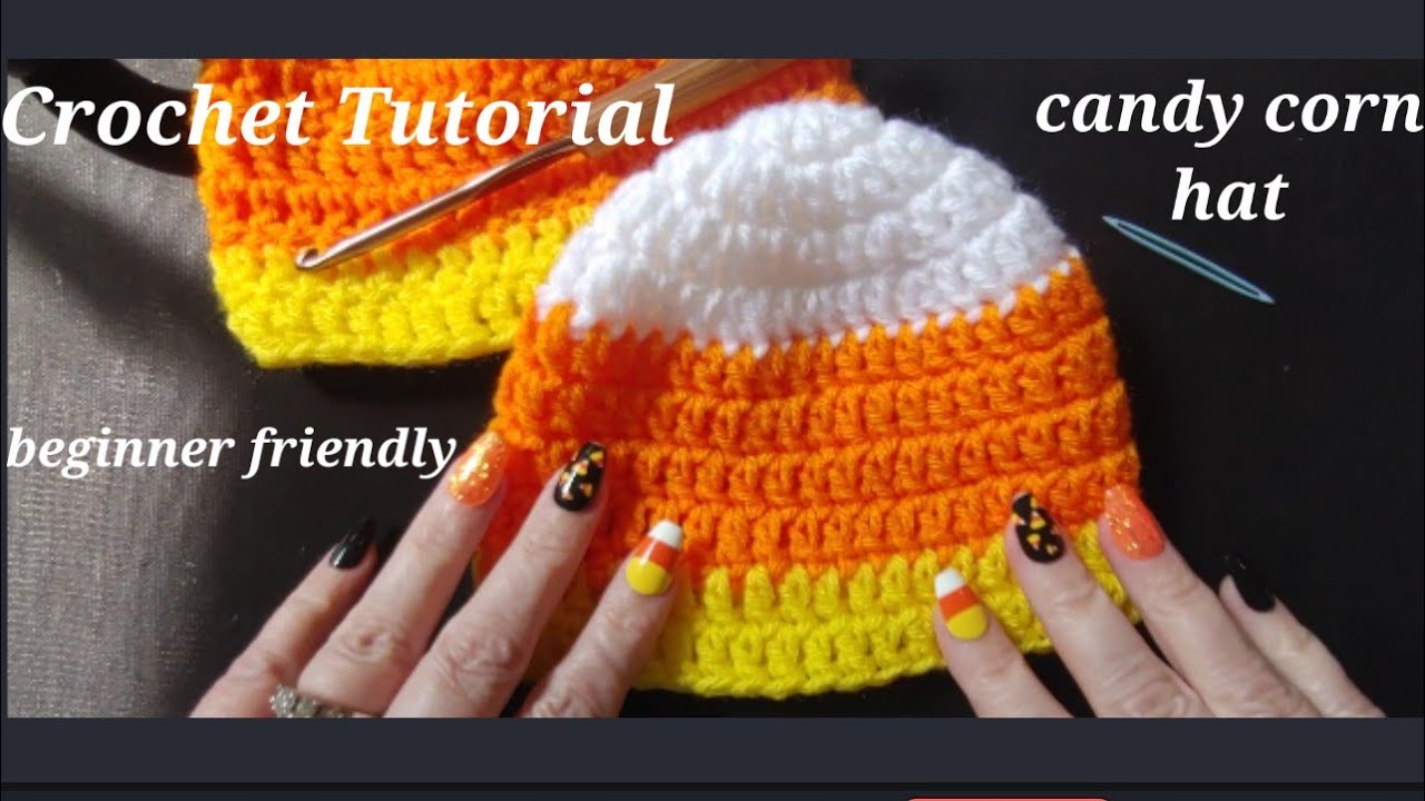 Fall Candy Corn Crochet Baby Hat Crochet and Ballet Tutorial