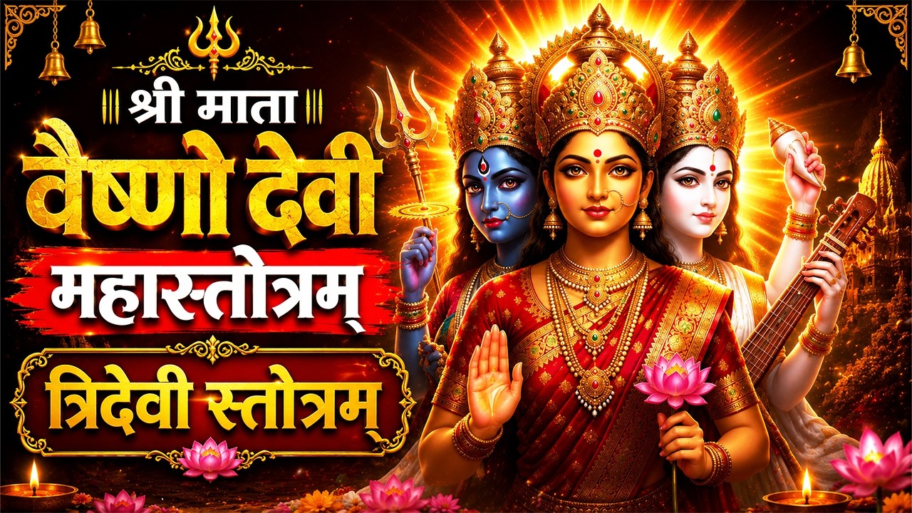 श्री माता वैष्णो देवी महास्तोत्रम् | त्रिदेवी स्तोत्रम् | MahaKali MahaLakshmi MahaSaraswati Stotra