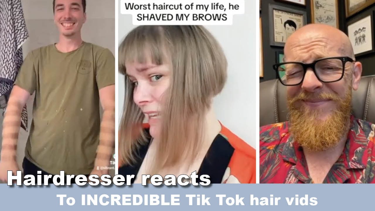 Парикмахер РЕАКЦИЯ на НЕВЕРОЯТНЫЕ видео с прическами из TikTok! Преображения, которые стоит увидеть!