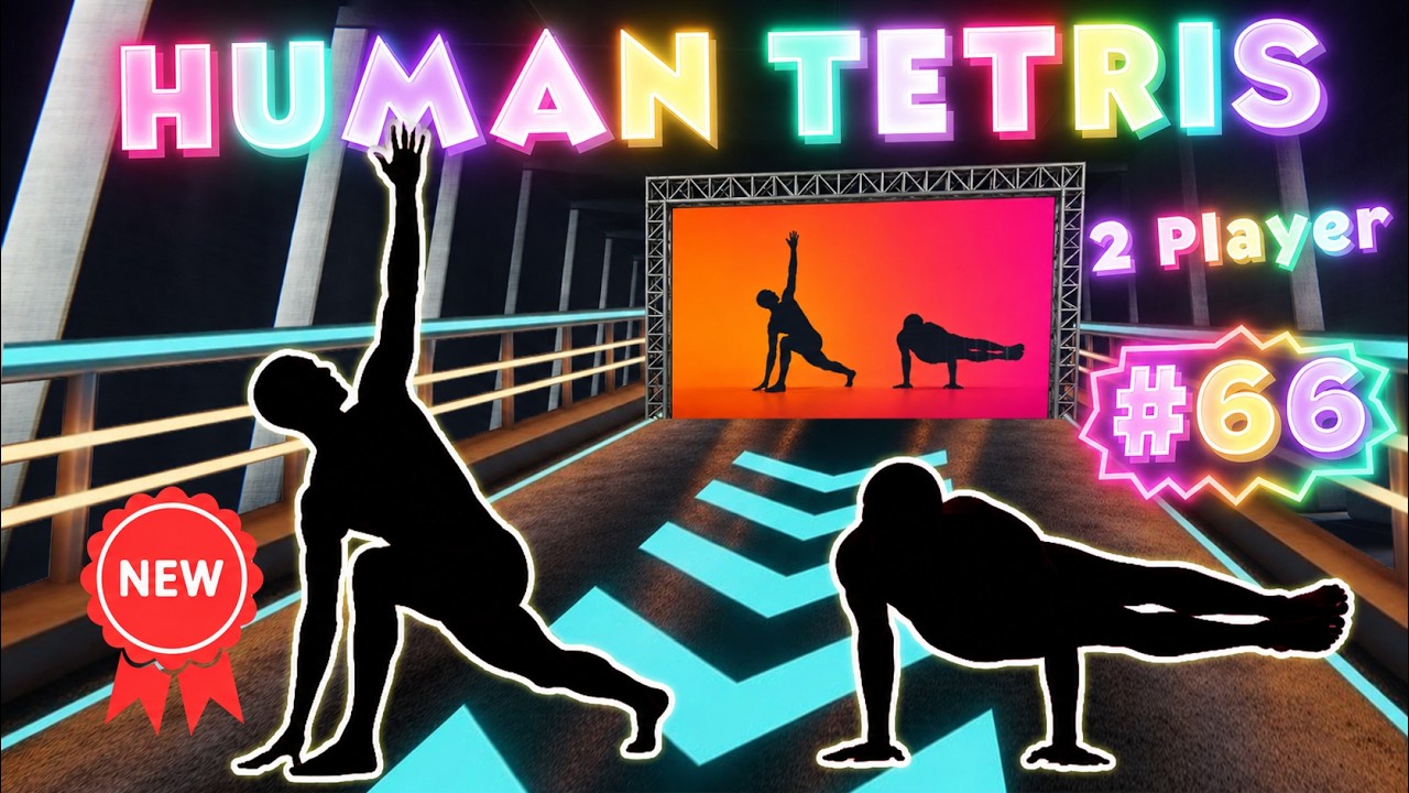 HUMAN TETRIS  CO-OP 2 Player | Challenge Mode 👑 | High-Quality Immersive Interactive Warm-Up #66