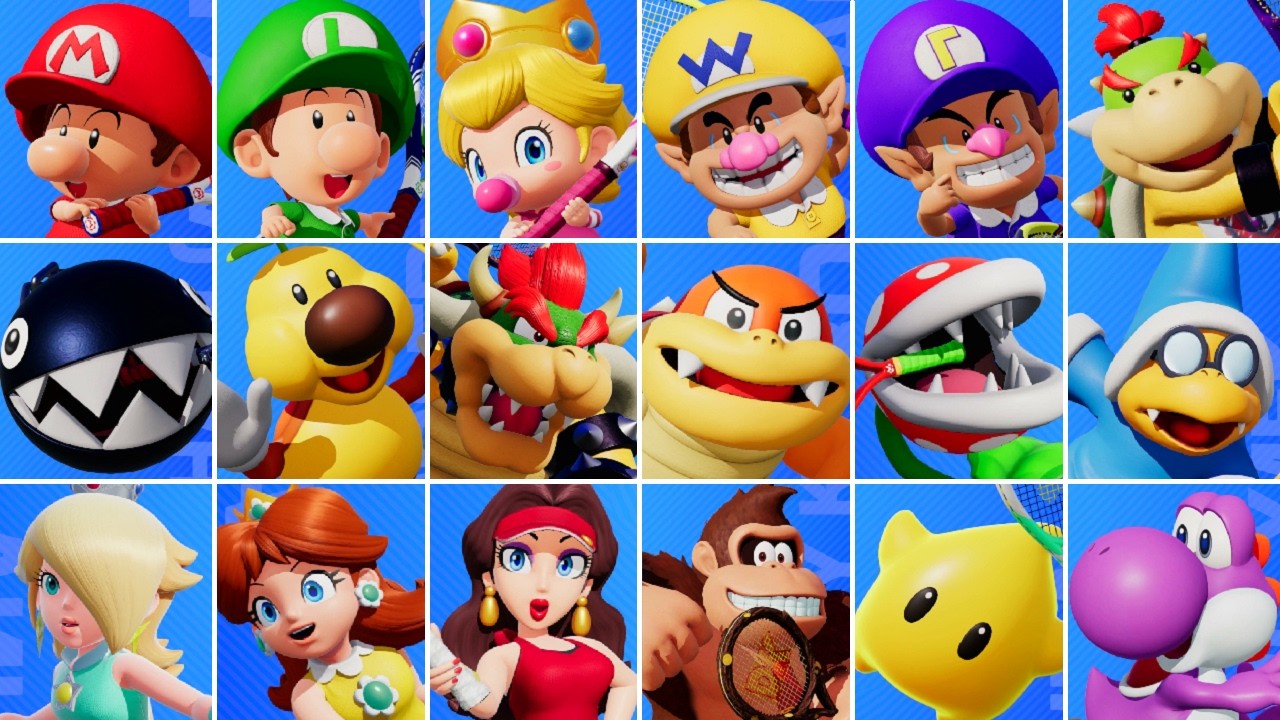 Mario Tennis Fever - All Characters & Rackets Unlocked