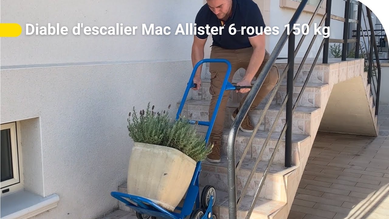 Avis Consommateur : Diable d'escalier Mac Allister 6 roues 150 kg | Castorama