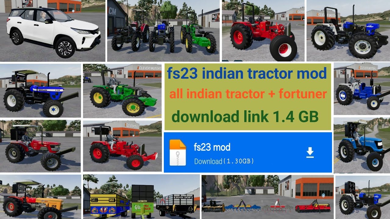 Fs23 indian tractor mod // all Indian tractor + fortuner // #fs23